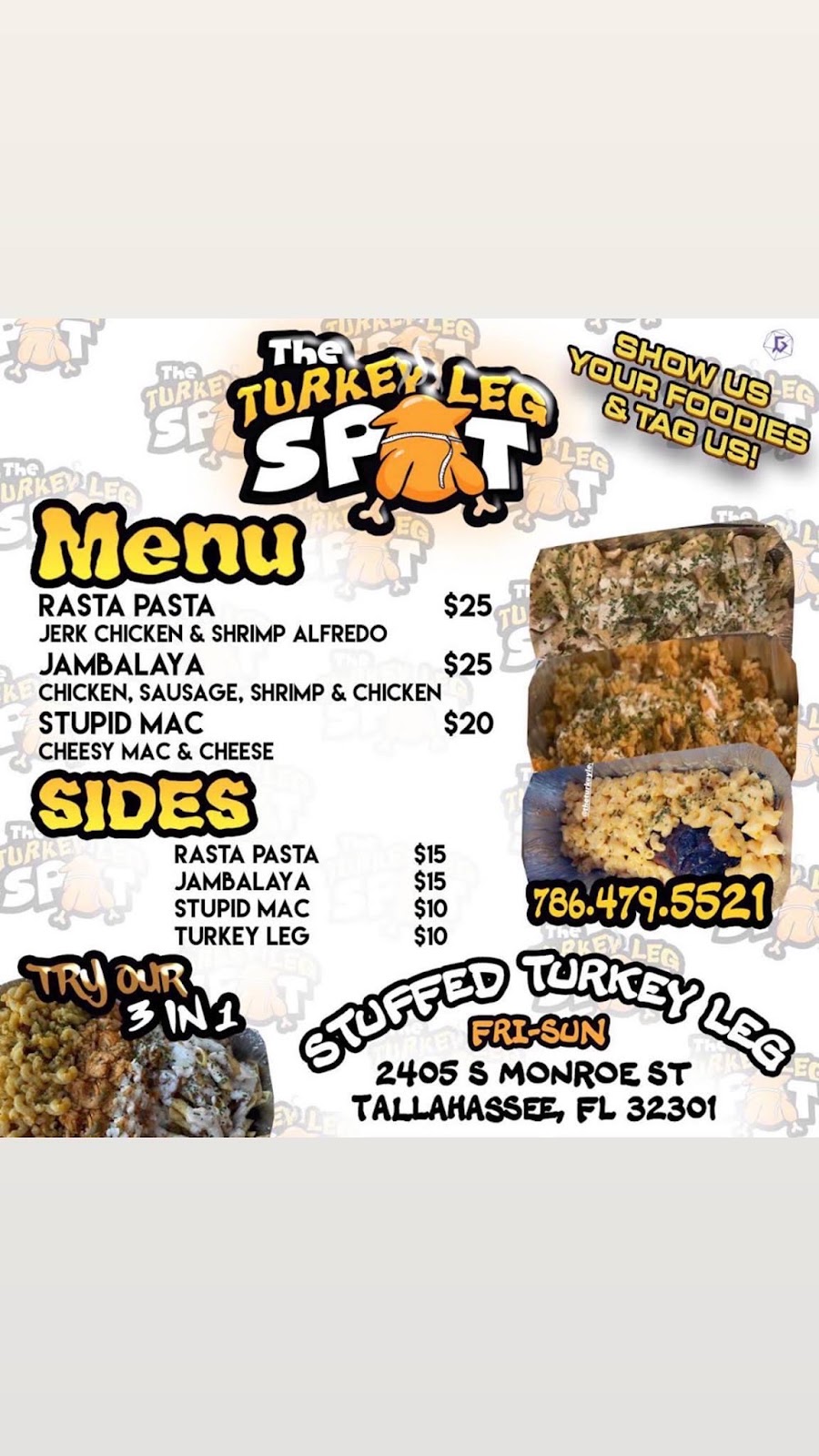 The Turkey Leg Spot | restaurant | 2405 S Monroe St, Tallahassee, FL 32301, USA | 7864795521 OR +1 786-479-5521