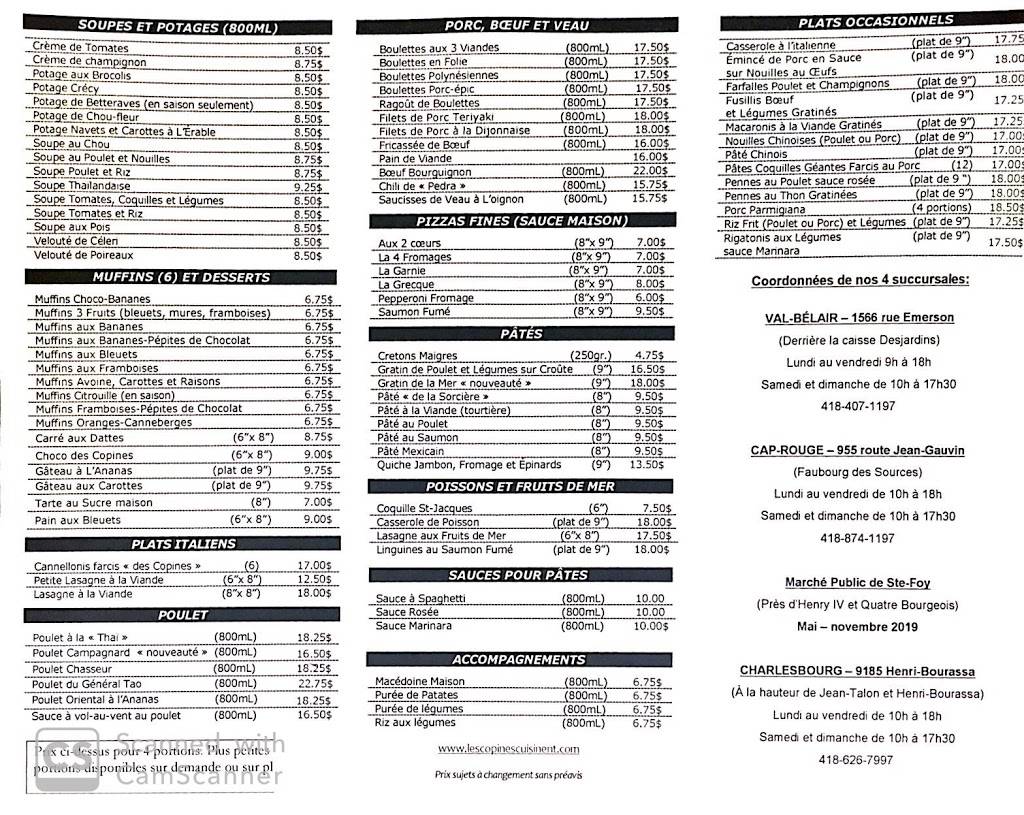 Les Copines Cuisinent Charlesbourg | meal takeaway | 9185 Boulevard Henri-Bourassa, Québec, QC G1G 4E5, Canada | 4186267997 OR +1 418-626-7997