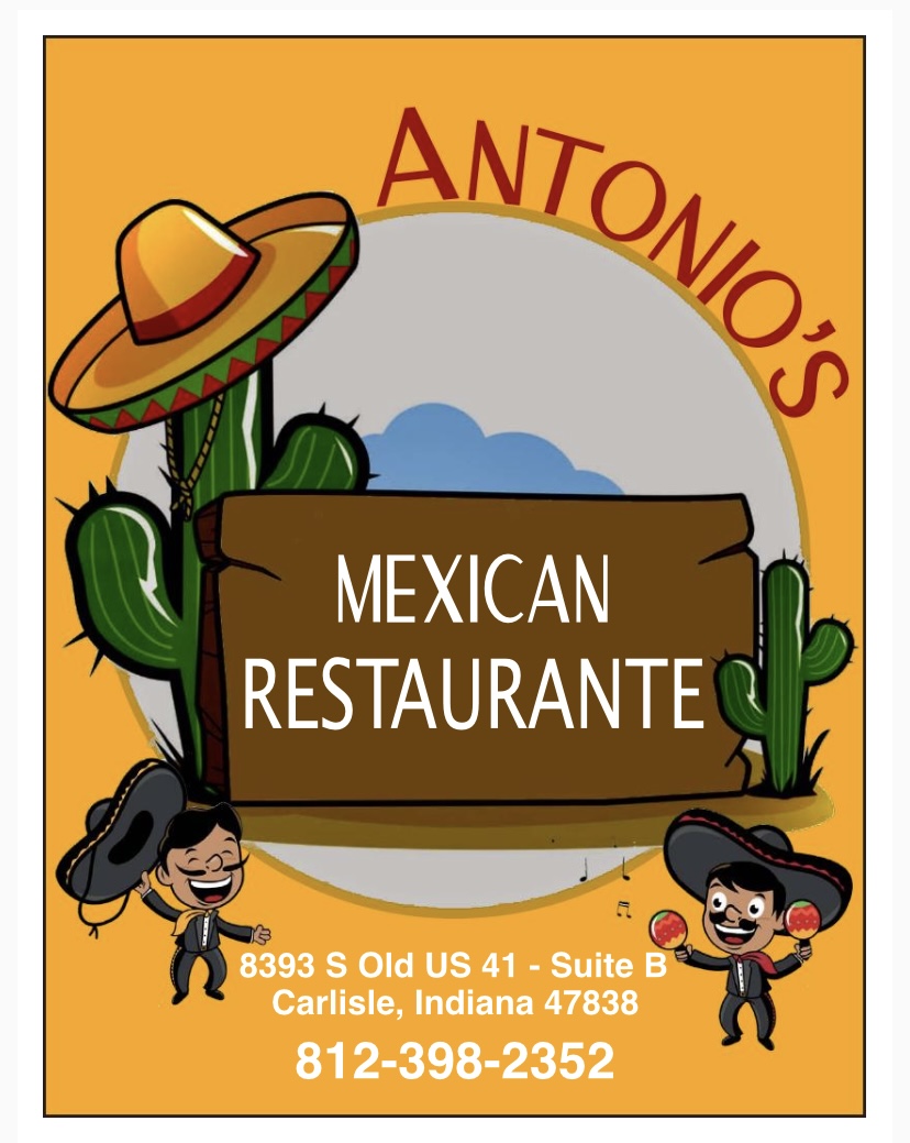 Antonios Mexican Restaurant inc. | restaurant | 8393 S Old US Hwy 41, Carlisle, IN 47838, USA | 8123982352 OR +1 812-398-2352