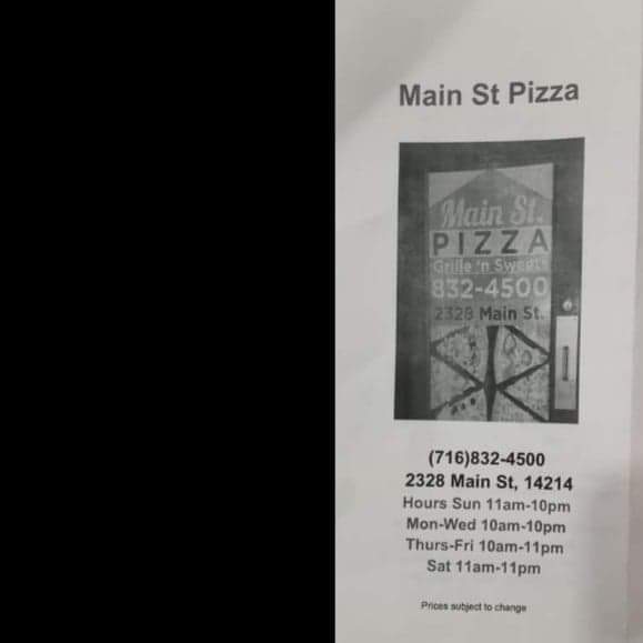 Main st pizzaa | restaurant | 2328 Main St, Buffalo, NY 14214, USA | 7168324500 OR +1 716-832-4500