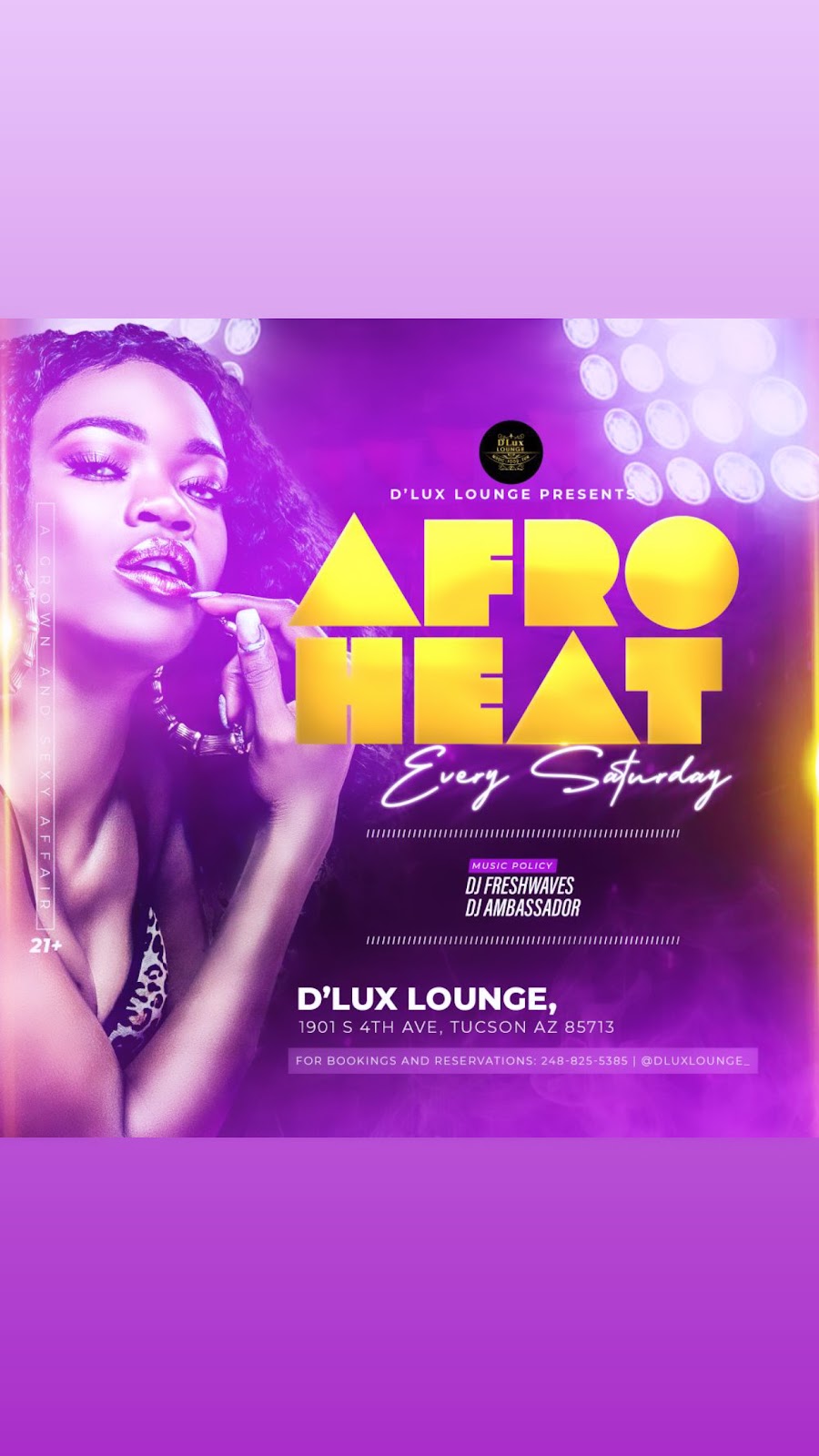 D’Lux Lounge | restaurant | 1901 S 4th Ave, Tucson, AZ 85713, USA | 5205262449 OR +1 520-526-2449