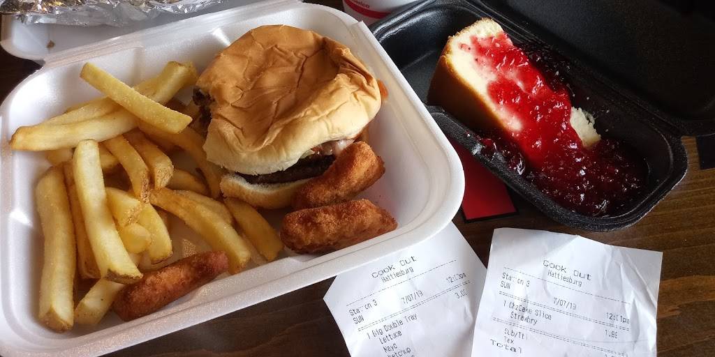 Cook Out | restaurant | 3601 Hardy St, Hattiesburg, MS 39402, USA | 6014027995 OR +1 601-402-7995