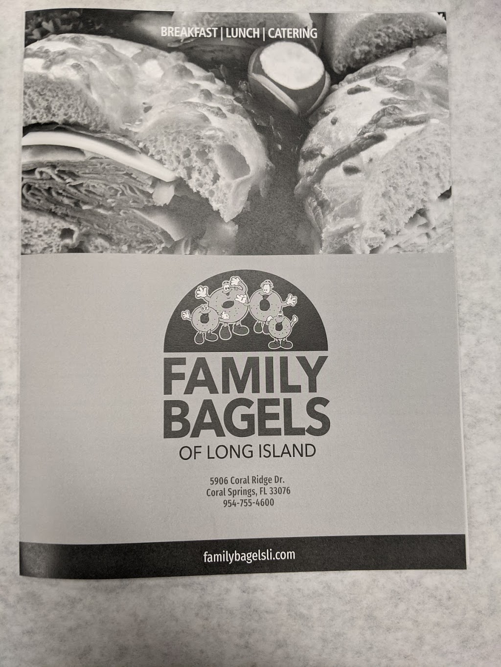 Family Bagels of Long Island | restaurant | 5906 Coral Ridge Dr, Coral Springs, FL 33076, USA | 9547554600 OR +1 954-755-4600