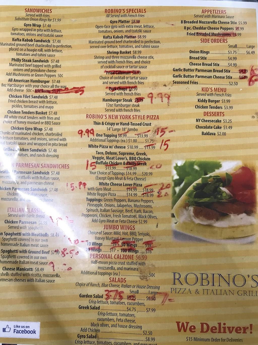 Robinos Pizza & Italian Grill | restaurant | 2991 US Hwy 80 West, Bloomingdale, GA 31302, USA | 9129887696 OR +1 912-988-7696