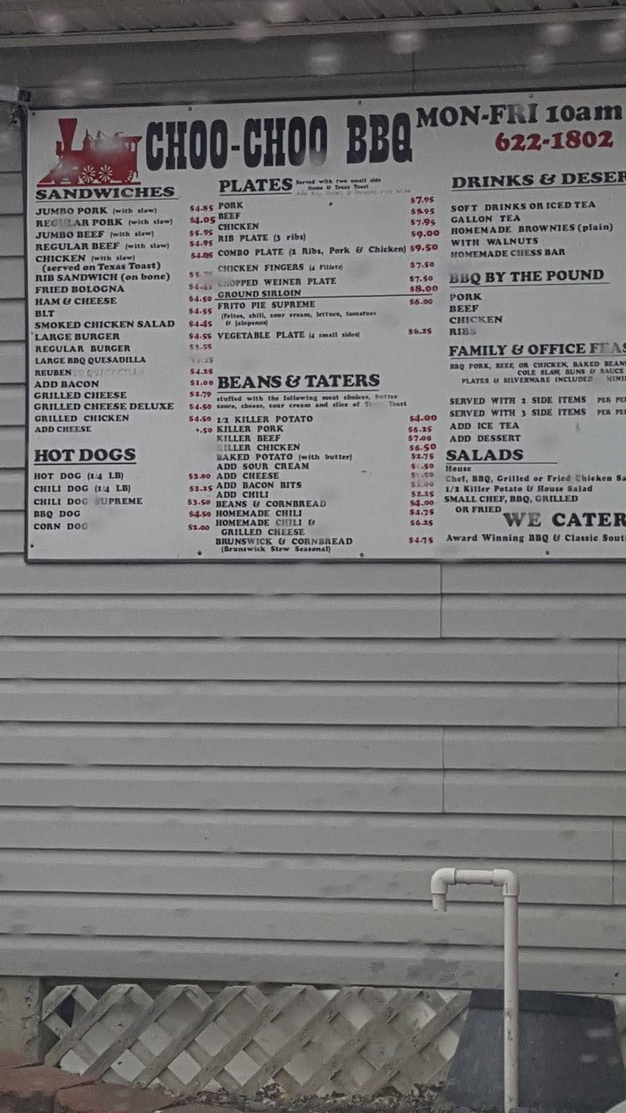 Choo Choo BBQ | restaurant | 900 Appling St # B, Chattanooga, TN 37406, USA | 4236221802 OR +1 423-622-1802