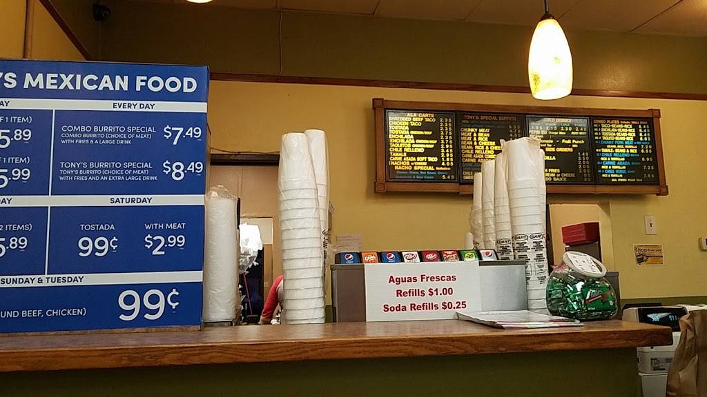 Tonys Mexican Food | restaurant | 3870 Chicago Ave, Riverside, CA 92507, USA | 9517884410 OR +1 951-788-4410