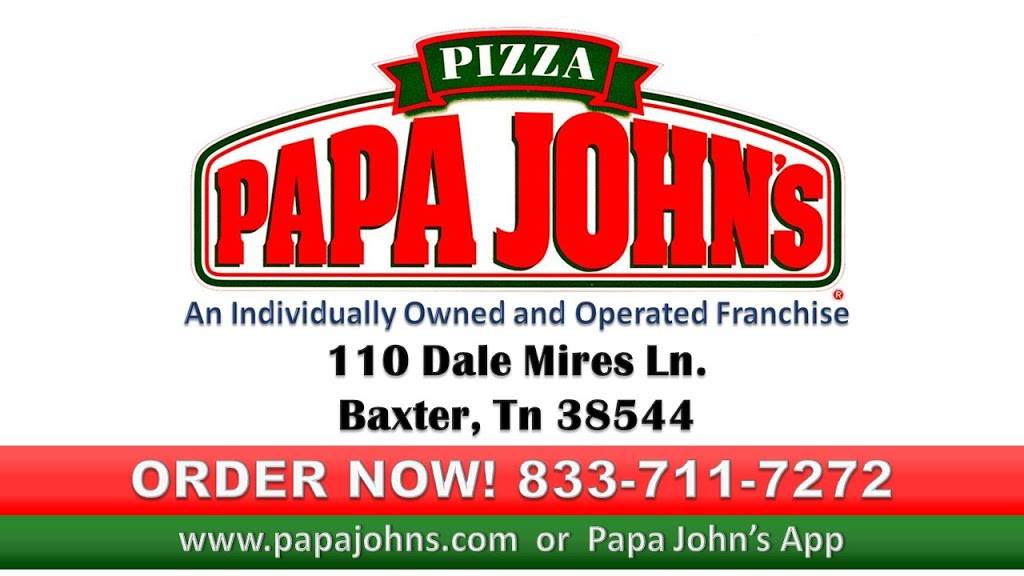 Papa Johns Pizza | restaurant | 110 Dale Mires Ln, Baxter, TN 38544, USA | 8337117272 OR +1 833-711-7272