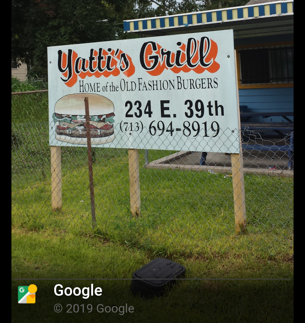 Yattis Grill | restaurant | 234 E 39th St, Houston, TX 77018, USA | 7136948919 OR +1 713-694-8919