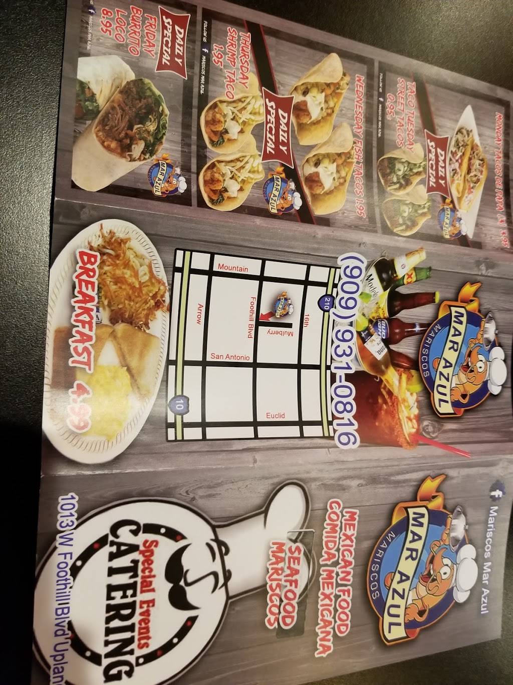 Mariscos Mar Azul | restaurant | 1013 W Foothill Blvd, Upland, CA 91786, USA | 9099310816 OR +1 909-931-0816