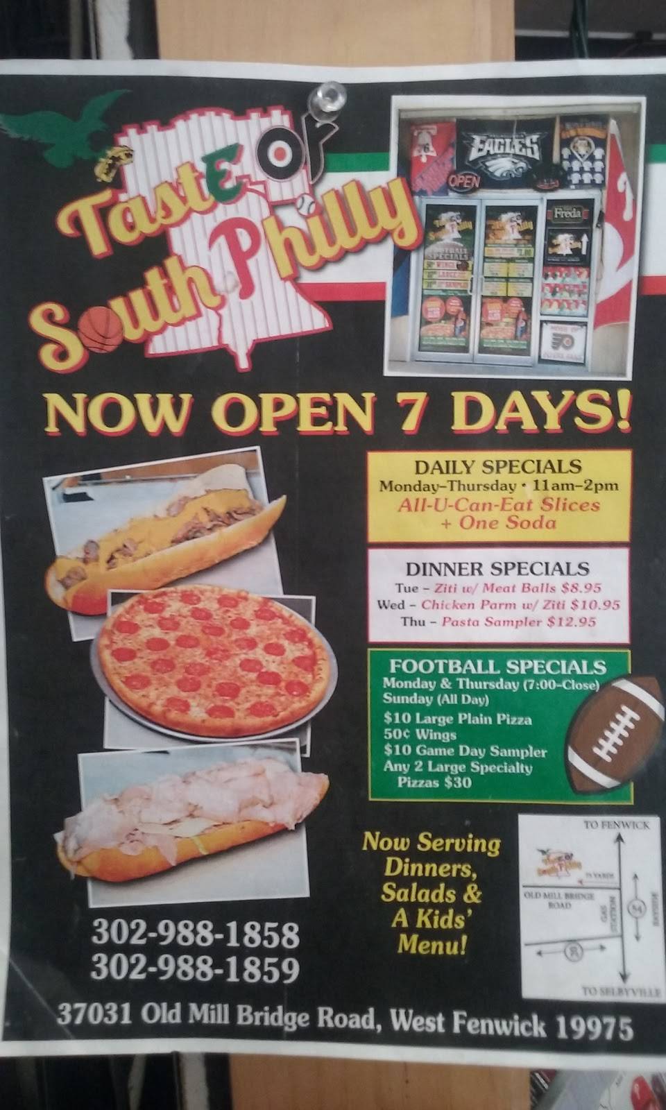 Taste of South Philly | restaurant | 37031 Old Mill Bridge Rd, Selbyville, DE 19975, USA | 3029881858 OR +1 302-988-1858