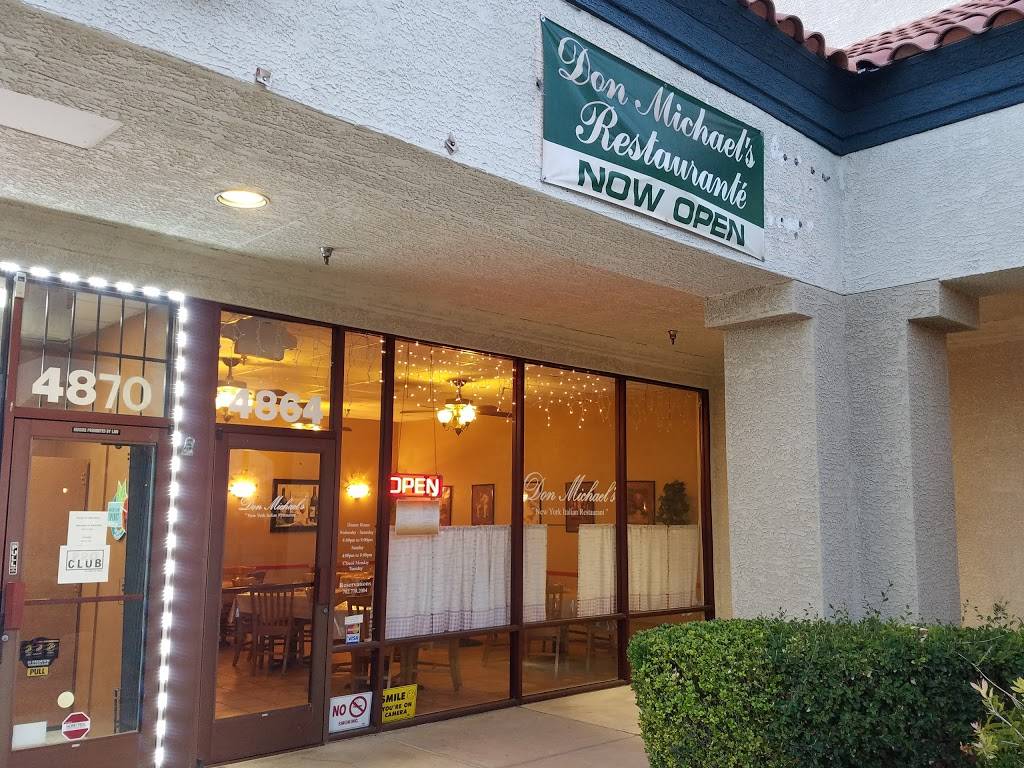 Don Michaels Italian Restaurant | restaurant | 4864 W Lone Mountain Rd, Las Vegas, NV 89130, USA | 7027782004 OR +1 702-778-2004