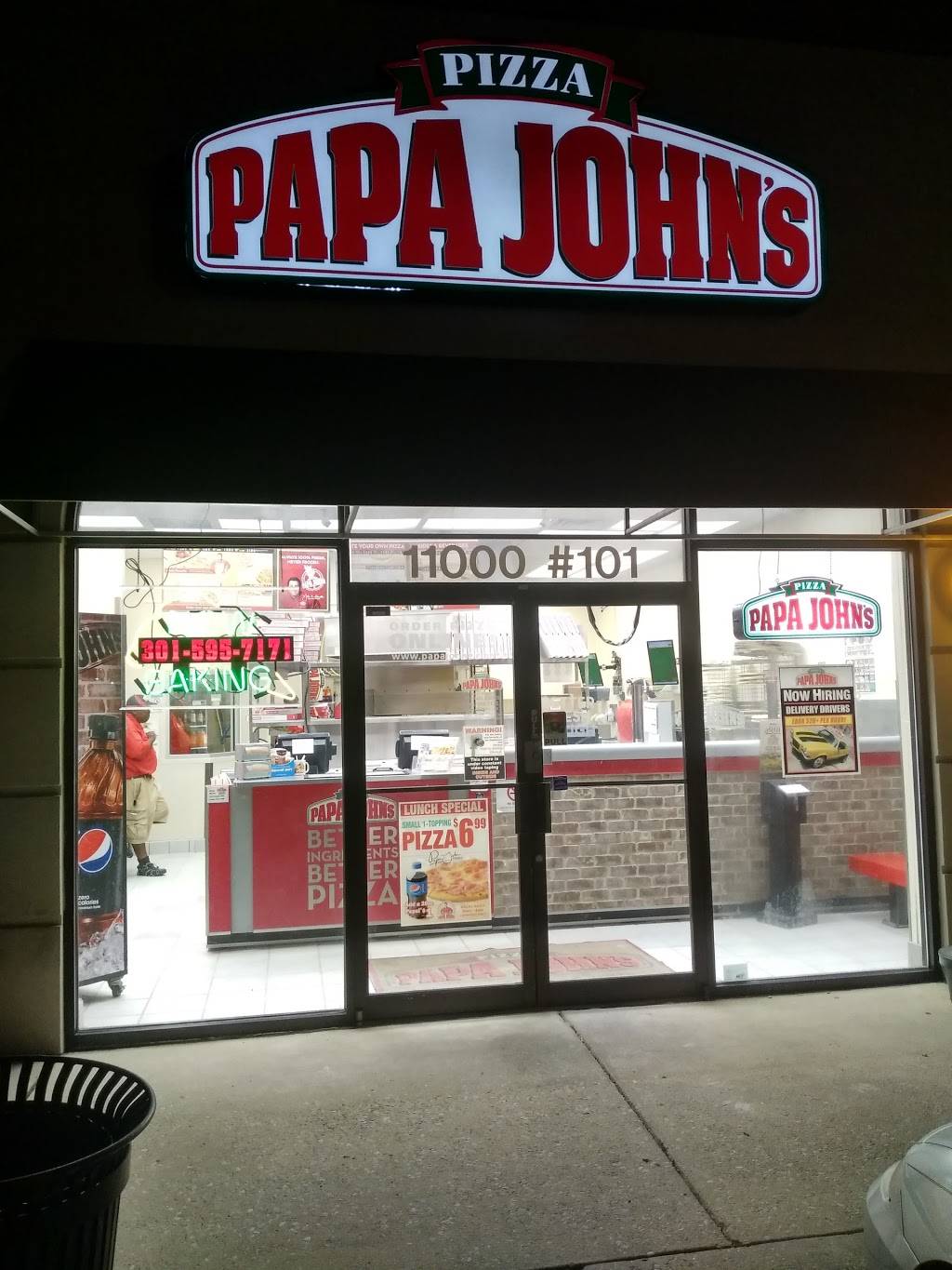 Papa Johns Pizza | restaurant | 11000 Baltimore Ave Ste 101, Beltsville, MD 20705, USA | 3015957171 OR +1 301-595-7171