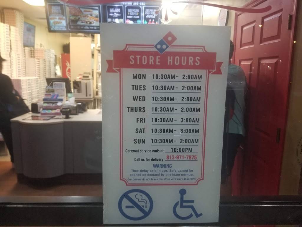 Dominos Pizza | meal delivery | 2316 E Fletcher Ave, Tampa, FL 33612, USA | 8139717875 OR +1 813-971-7875