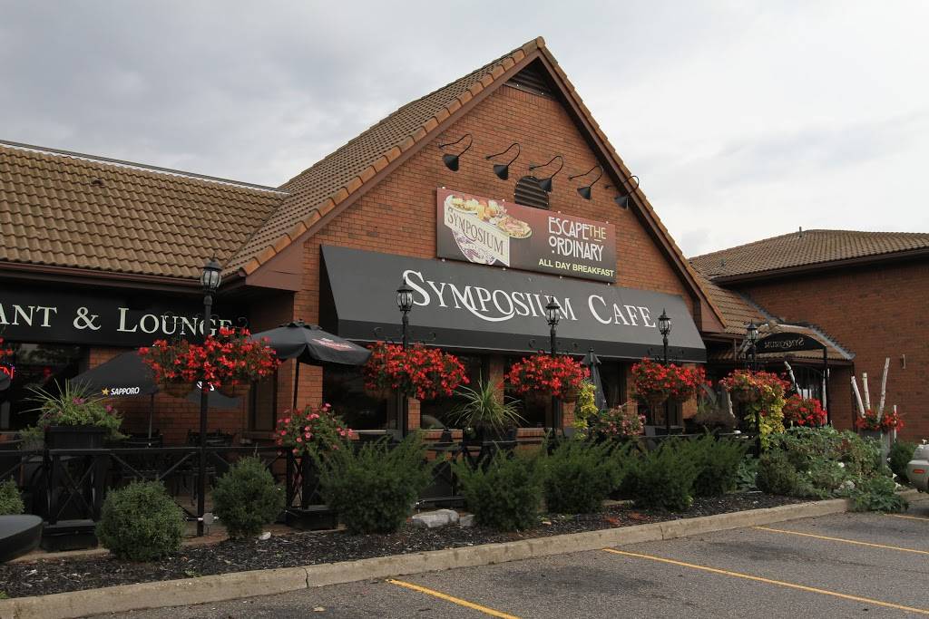 Symposium Cafe Restaurant & Lounge | restaurant | 58 King George Rd, Brantford, ON N3R 5K4, Canada | 5197562023 OR +1 519-756-2023