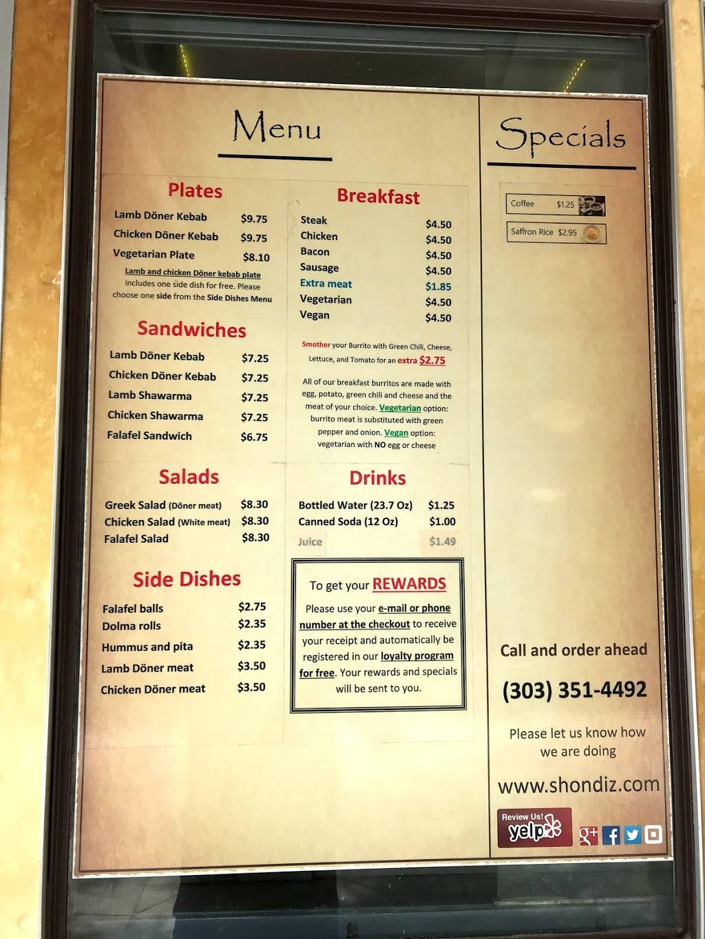 Shondiz | restaurant | 480 16th St Mall, Denver, CO 80202, USA | 3033514492 OR +1 303-351-4492