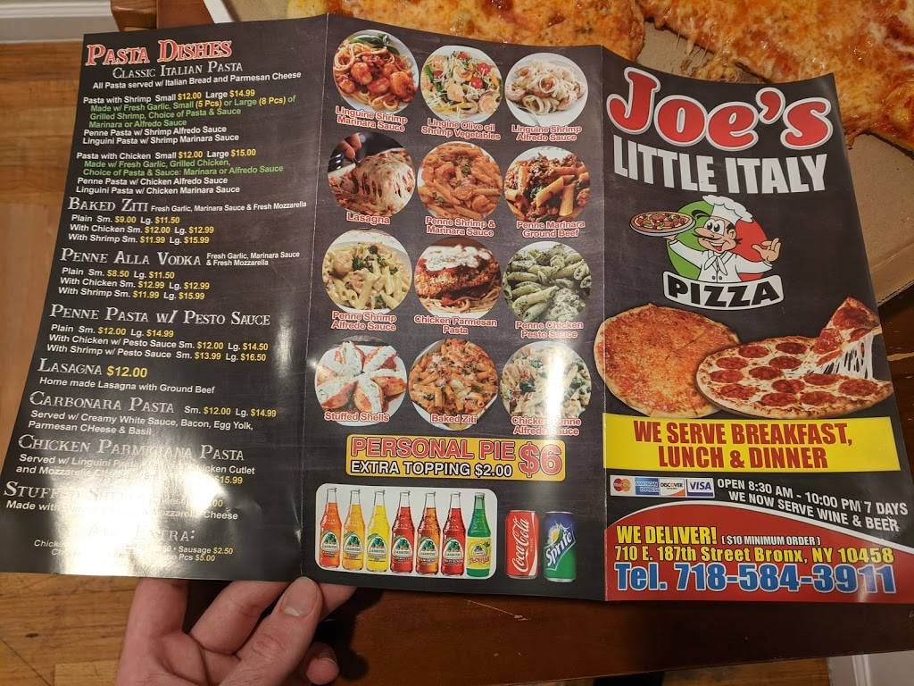 Joes Pizza | restaurant | 714 E 187th St, The Bronx, NY 10458, USA | 7185843911 OR +1 718-584-3911