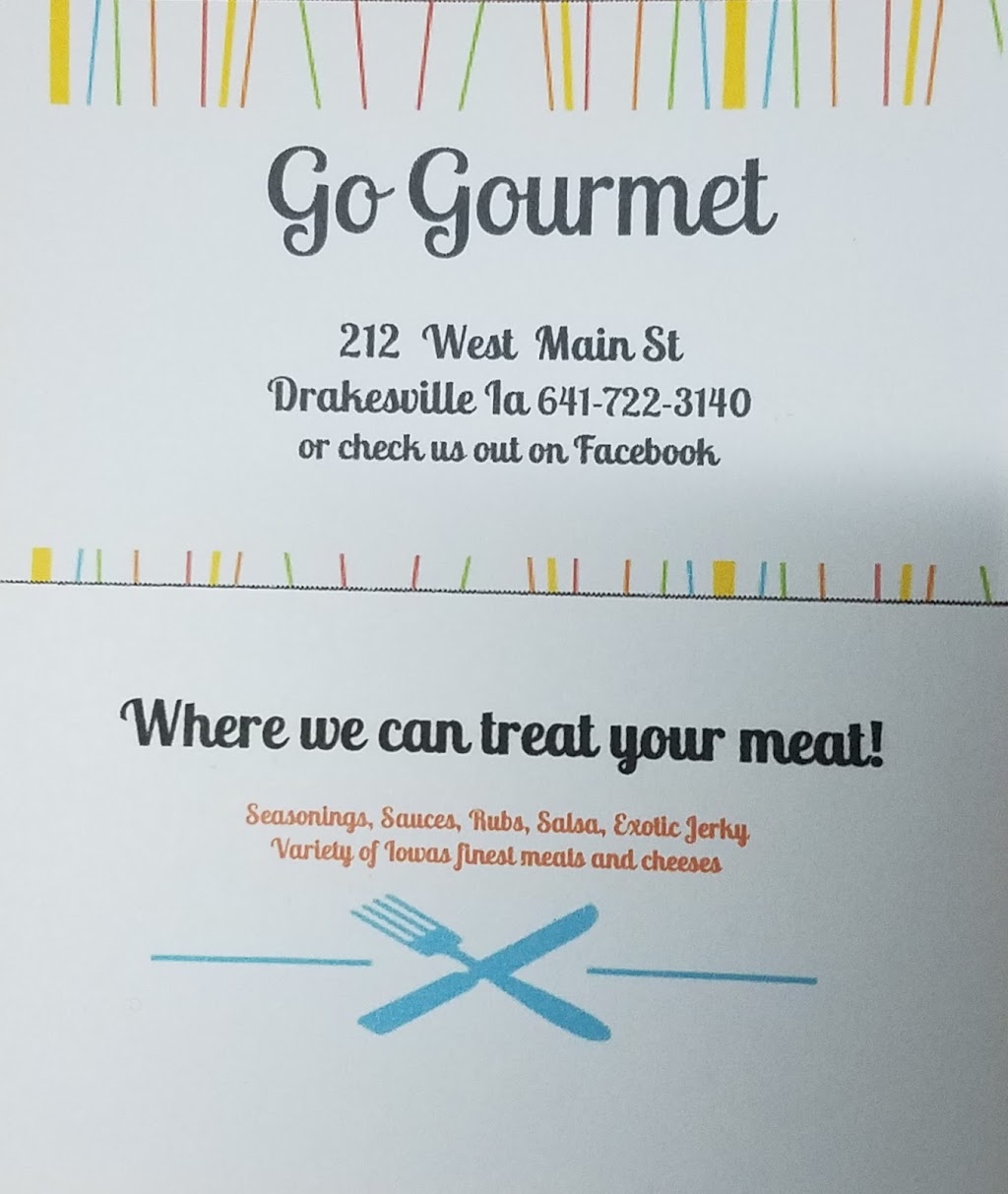 Go Gourmet Grocery | restaurant | 212 W Main St, Drakesville, IA 52552, USA | 6417223140 OR +1 641-722-3140