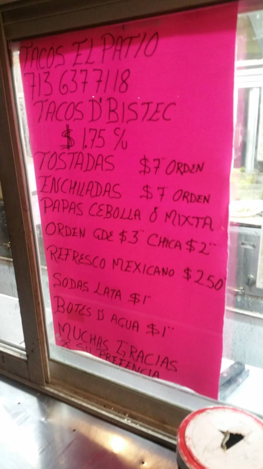 Tacos EL PATIO | restaurant | 12333 Market St, Houston, TX 77015, USA | 7136377118 OR +1 713-637-7118