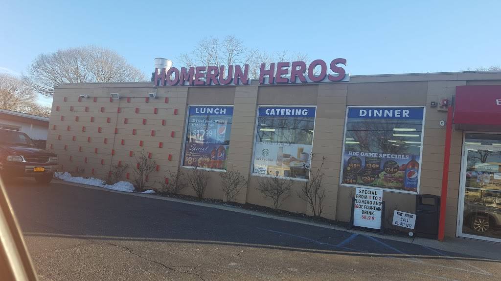 HOMERUN HEROS | meal takeaway | 1366 Middle Country Rd, Centereach, NY 11720, USA | 6314510400 OR +1 631-451-0400