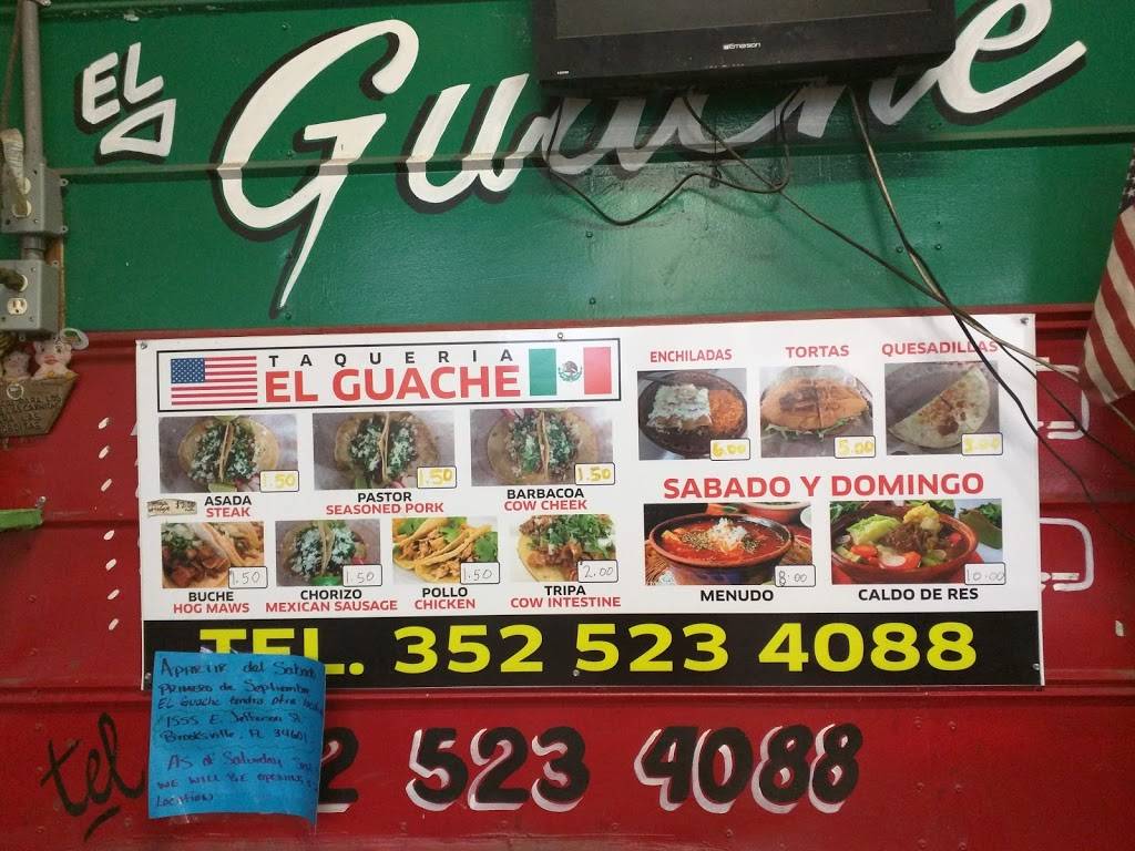 Taqueria El Guache | restaurant | 37006 Lock St, Dade City, FL 33523, USA | 3525234088 OR +1 352-523-4088