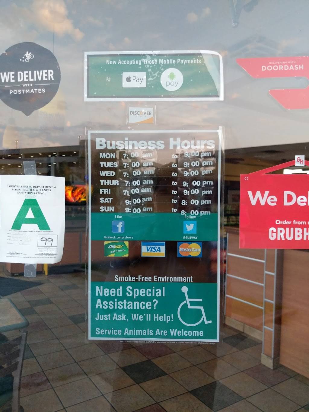 Subway | restaurant | 1021 Dupont Rd, Louisville, KY 40207, USA | 5028977498 OR +1 502-897-7498