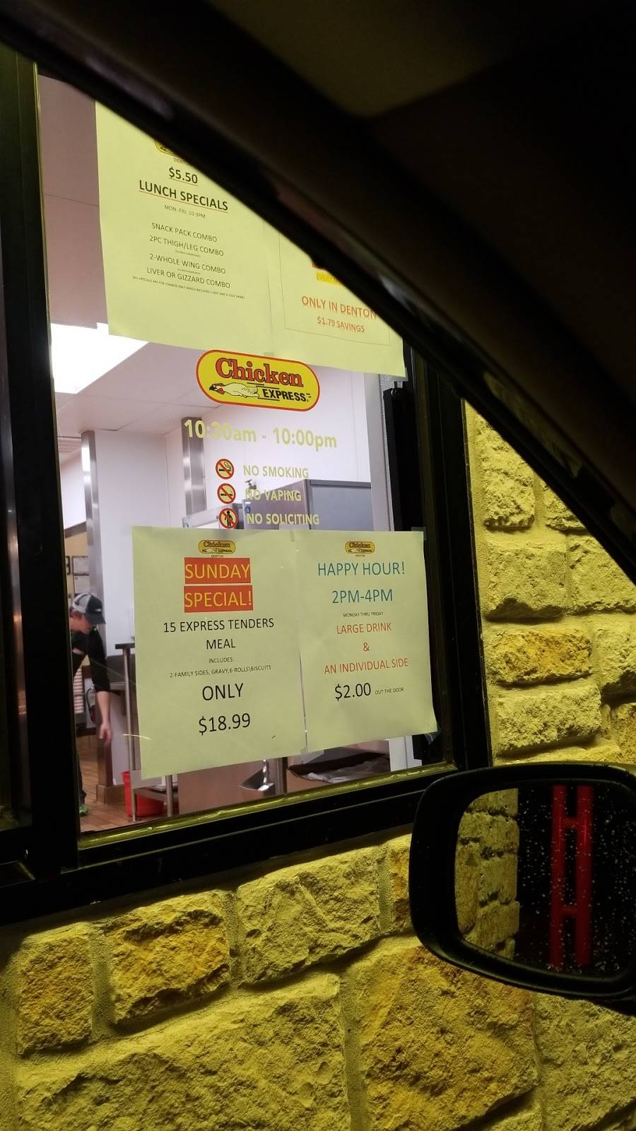 Chicken Express | restaurant | 2550 Hickory Creek Rd, Denton, TX 76210, USA | 9402430165 OR +1 940-243-0165