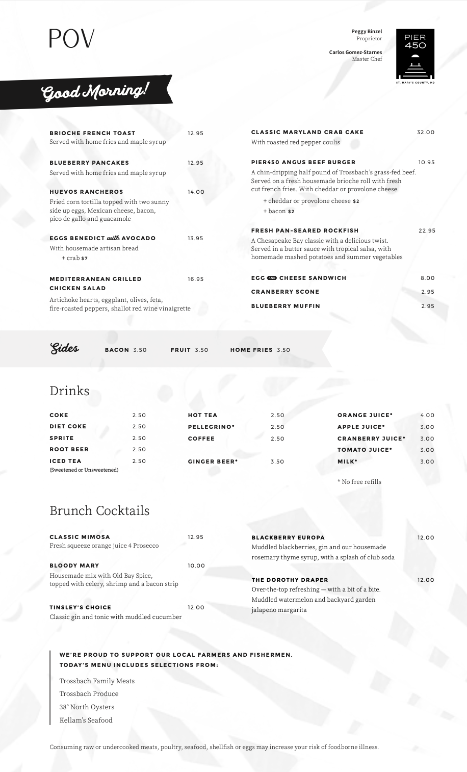 POV at Pier450 | restaurant | 48342 Wynne Rd, Ridge, MD 20680, USA | 3016793900 OR +1 301-679-3900