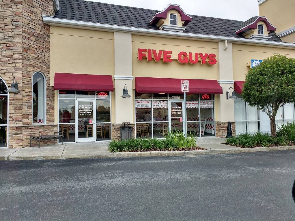 Five Guys | meal takeaway | 8606 Elm Fair Blvd, Tampa, FL 33610, USA | 8136236680 OR +1 813-623-6680