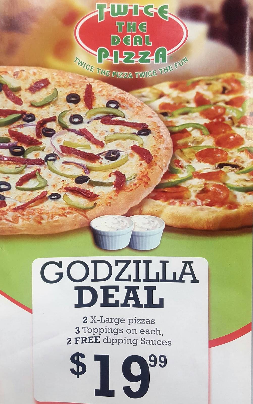 Twice The Deal Pizza | restaurant | 105 Clair Rd. E. Unit 104 H2, Guelph, ON N1L 1H1, Canada | 5197637770 OR +1 519-763-7770