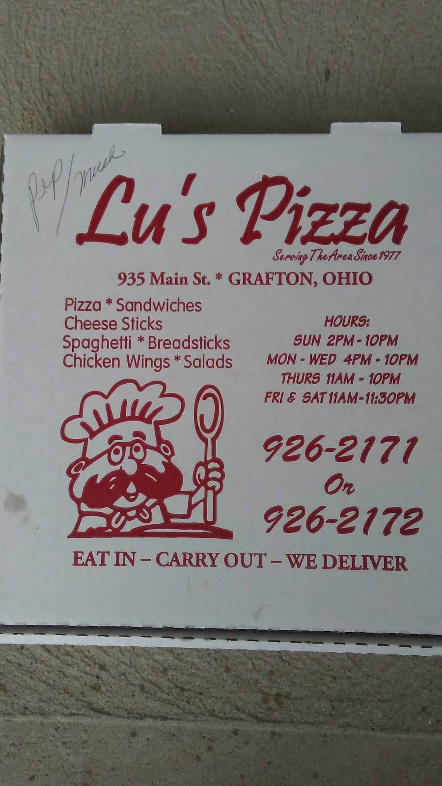 Lus Pizza | restaurant | 945 Main St, Grafton, OH 44044, USA | 4409262171 OR +1 440-926-2171