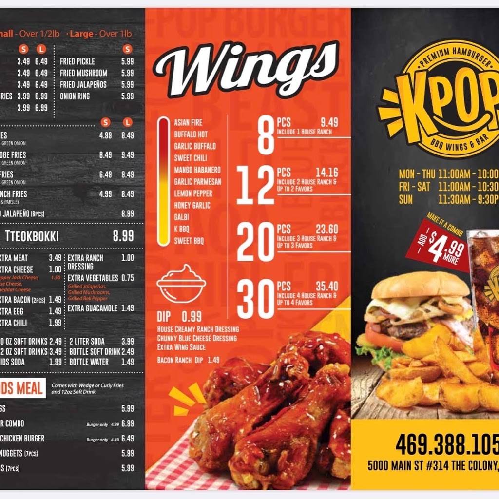 Kpop Burger The Colony | restaurant | 5000 Main St #314, The Colony, TX 75056, USA | 4693881050 OR +1 469-388-1050