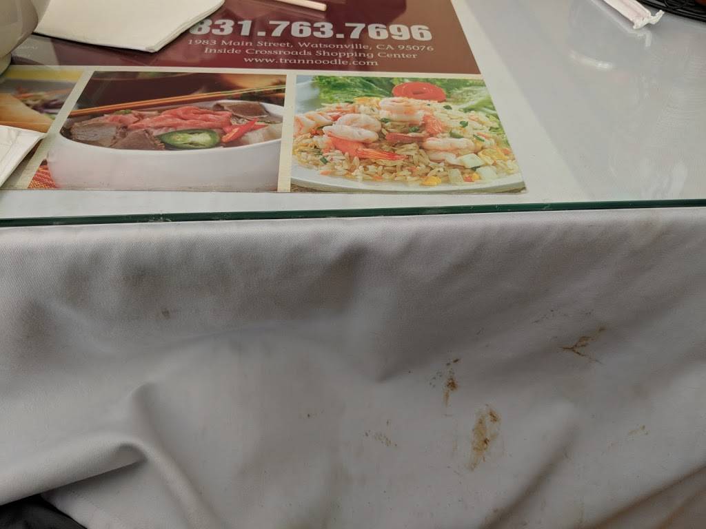 Tran Noodle Restaurant | restaurant | 1983 Main St, Watsonville, CA 95076, USA | 8317637696 OR +1 831-763-7696
