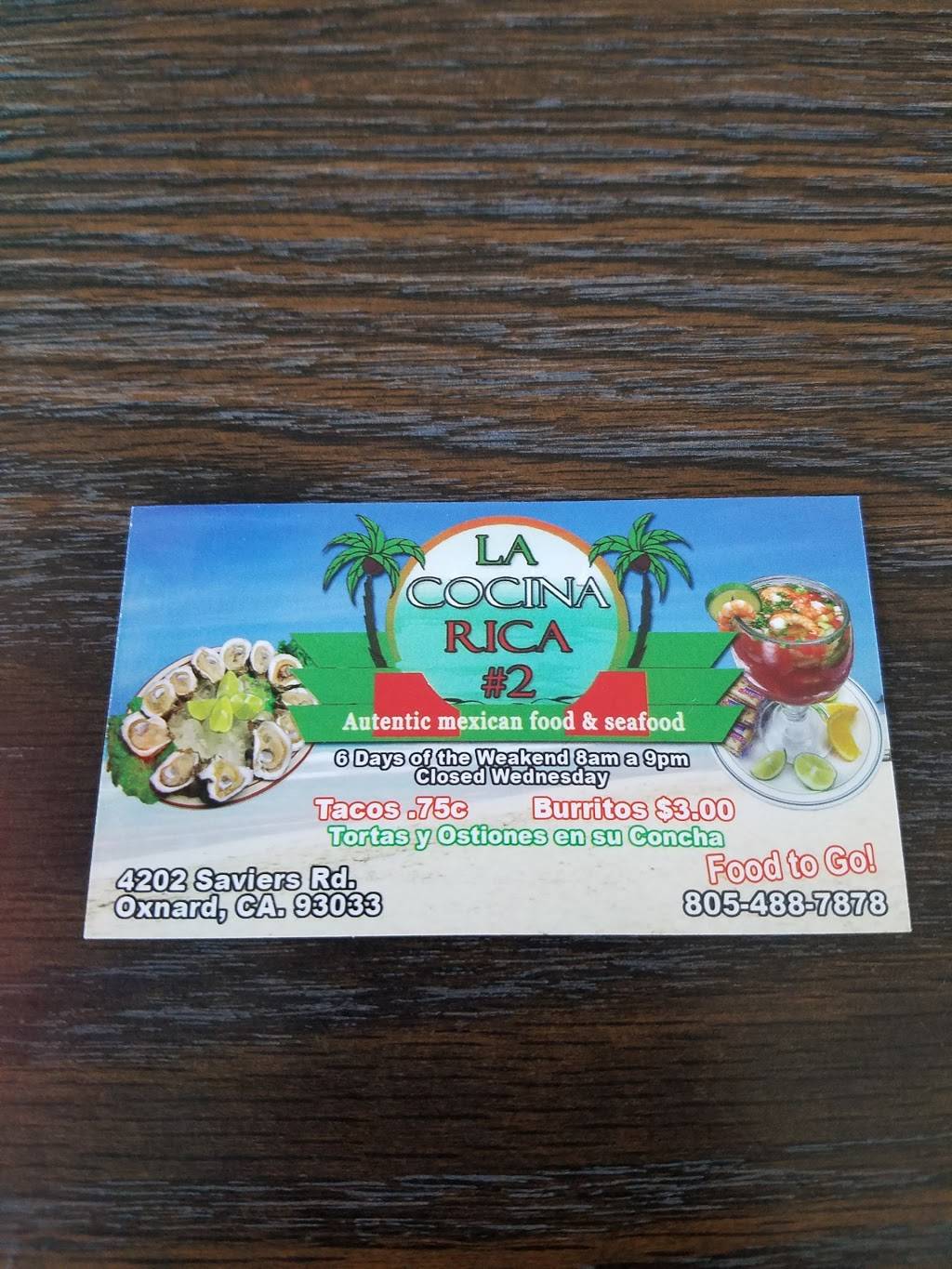 La Cocina Rica #2 Taqueria | restaurant | 4202 Saviers Rd, Oxnard, CA 93033, USA | 8054887878 OR +1 805-488-7878