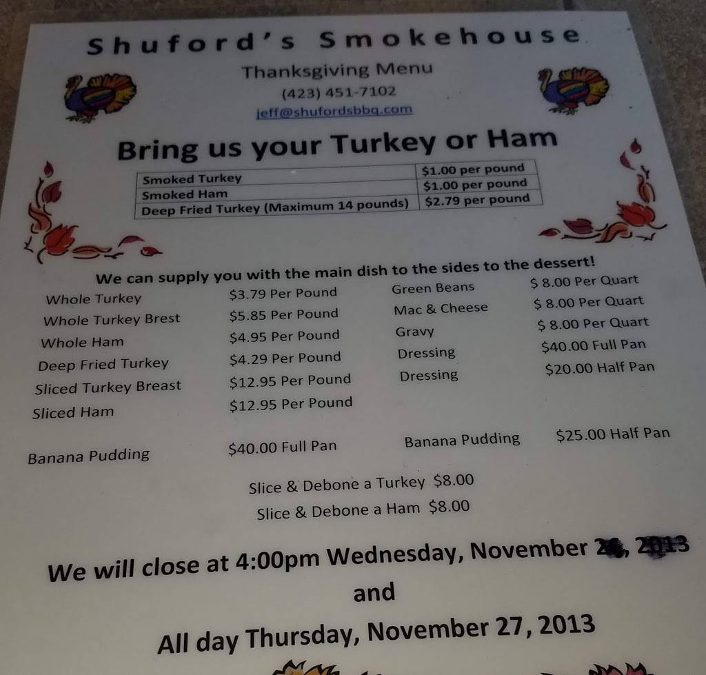 Shufords Smokehouse | Soddy Daisy | restaurant | 11320 Dayton Pike, Soddy-Daisy, TN 37379, USA | 4234517102 OR +1 423-451-7102