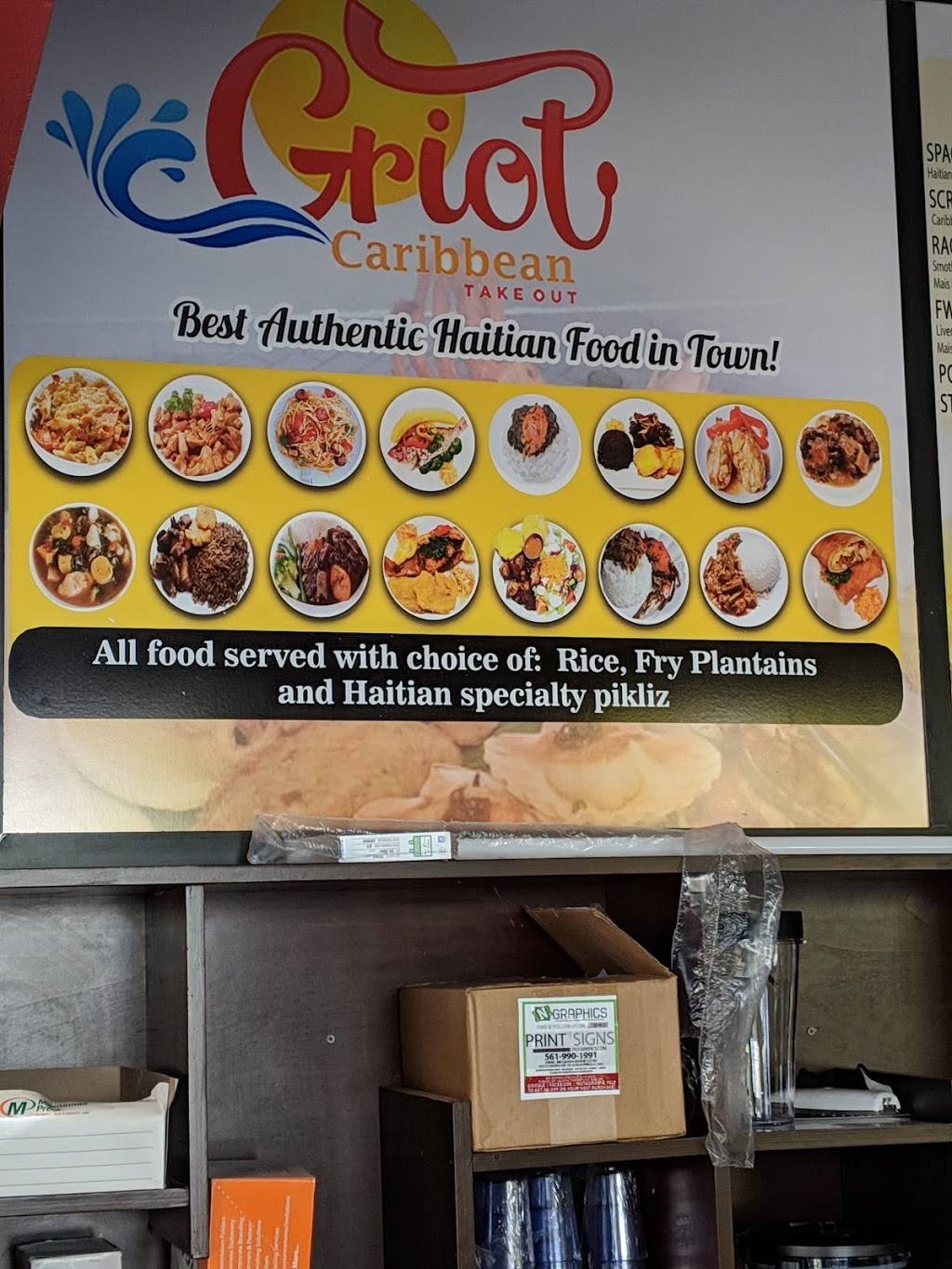 Griot Caribbean Take Out | restaurant | 2337, 1558 Palm Beach Lakes Blvd #5, West Palm Beach, FL 33401, USA | 5618474963 OR +1 561-847-4963