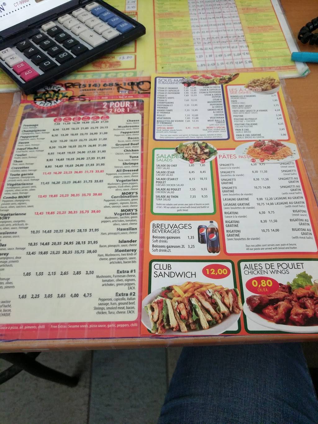 Chez Mory | restaurant | 11719 Boul de Pierrefonds, Pierrefonds, QC H9A 1A1, Canada | 5146851000 OR +1 514-685-1000