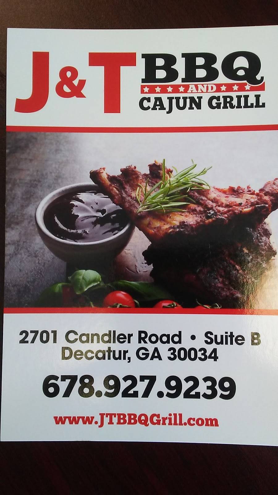 J & T BBQ and CAJUN GRILL | restaurant | 2701 Candler Rd suite b, Decatur, GA 30034, USA | 6789279239 OR +1 678-927-9239