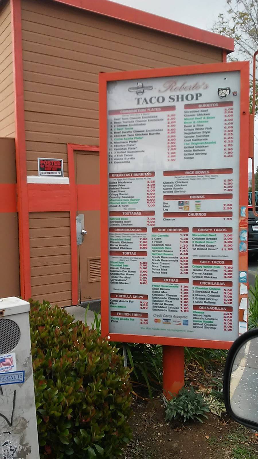 Robertos Taco Shop | restaurant | 12401 Woodside Ave, Lakeside, CA 92040, USA | 6193909466 OR +1 619-390-9466