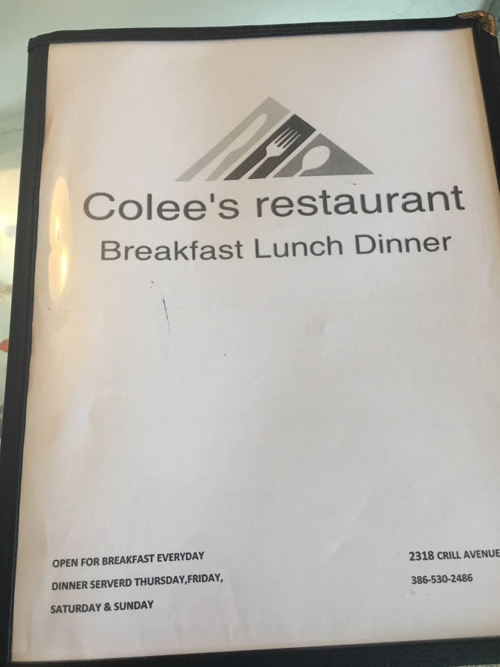 Colees | restaurant | 2318 Crill Ave, Palatka, FL 32177, USA | 3865302486 OR +1 386-530-2486