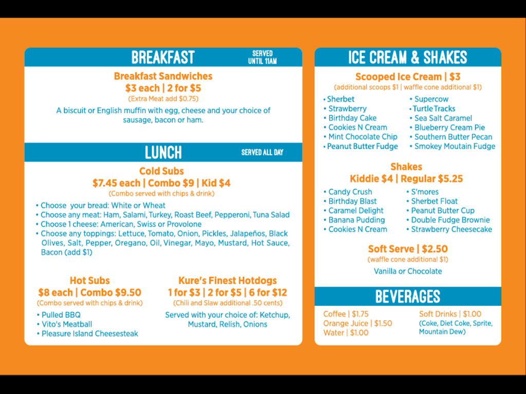 Happys Subs and Creamery | restaurant | 102 s Fort Fisher Blvd S, Kure Beach, NC 28449, USA | 9104580860 OR +1 910-458-0860