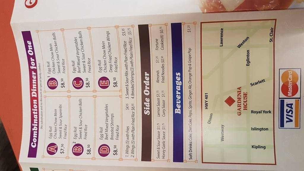 Gardenia House Chinese Food | meal takeaway | 712 Scarlett Rd, Etobicoke, ON M9P 2T5, Canada | 4162446423 OR +1 416-244-6423