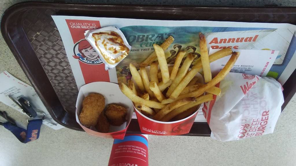 Wendys | restaurant | 4676 N University Dr, Coral Springs, FL 33067, USA | 9547576800 OR +1 954-757-6800