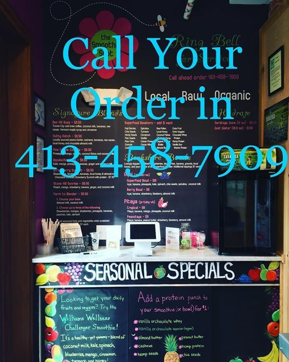 The Smoothie Spot | bakery | 61 Spring St, Williamstown, MA 01267, USA | 4134587909 OR +1 413-458-7909