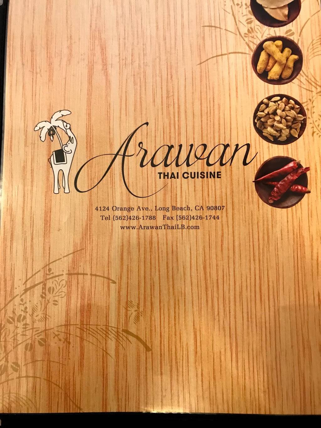 Arawan Thai Cuisine | restaurant | 4124 Orange Ave, Long Beach, CA 90807, USA | 5624261788 OR +1 562-426-1788