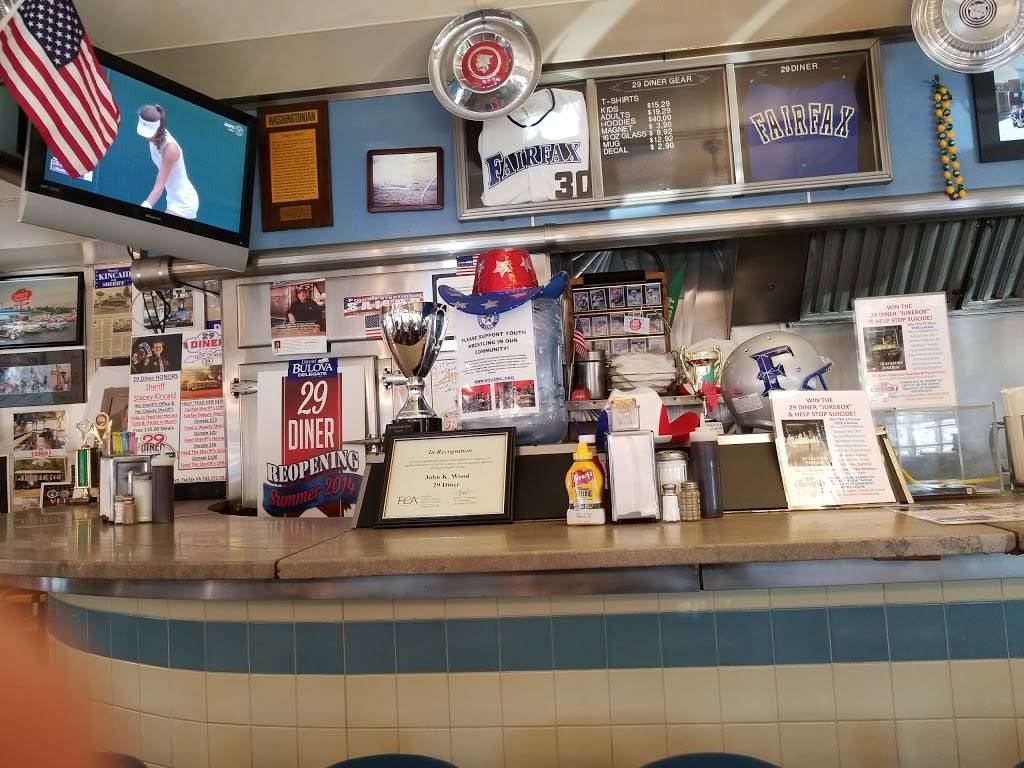 29 Diner | restaurant | 10536 Fairfax Blvd, Fairfax, VA 22030, USA | 7033520029 OR +1 703-352-0029