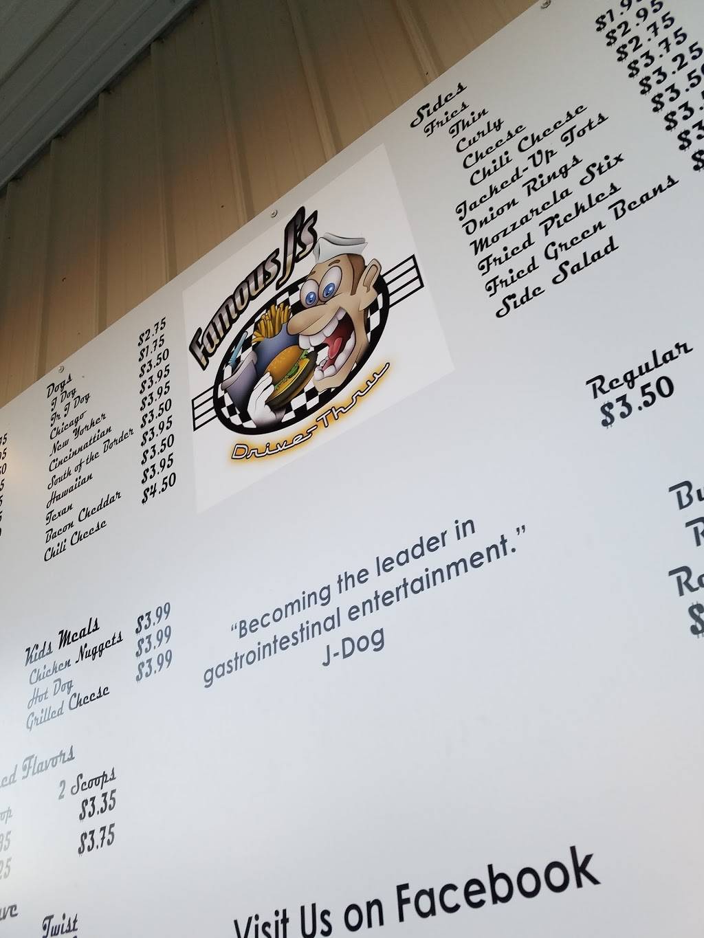 Famous Js | restaurant | 1458, 623 N Market St, Mt Carmel, IL 62863, USA | 6184502179 OR +1 618-450-2179