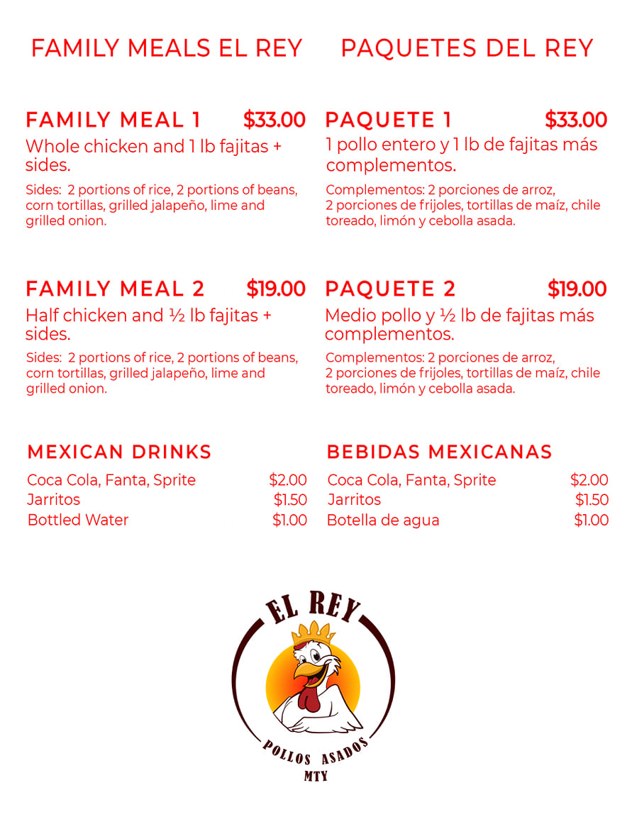 Pollos Asados El Rey MTy | restaurant | 1704 I-35 Frontage Rd, San Antonio, TX 78208, USA | 2108037821 OR +1 210-803-7821