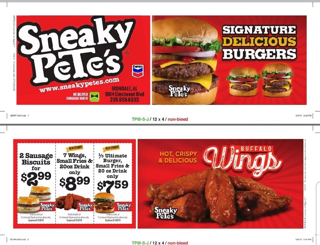 Sneaky Petes On The Go | restaurant | 2900 Morgan Rd, Bessemer, AL 35022, USA | 2054242433 OR +1 205-424-2433