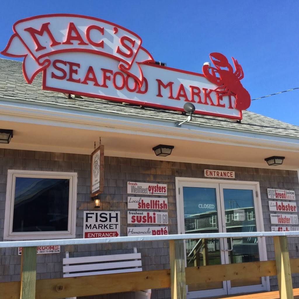 Macs Seafood Market Wellfleet | restaurant | At the Wellfleet Town Pier, 265 Commercial St, Wellfleet, MA 02667, USA | 5083490404 OR +1 508-349-0404