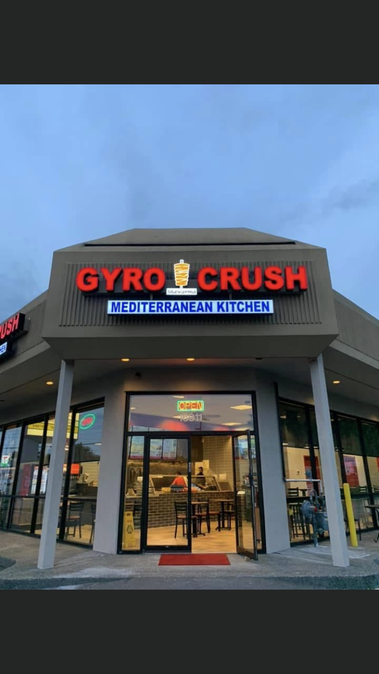 Gyro crush Mediterranean kitchen | restaurant | 16911 Hwy 99, Lynnwood, WA 98037, USA | 4259675235 OR +1 425-967-5235